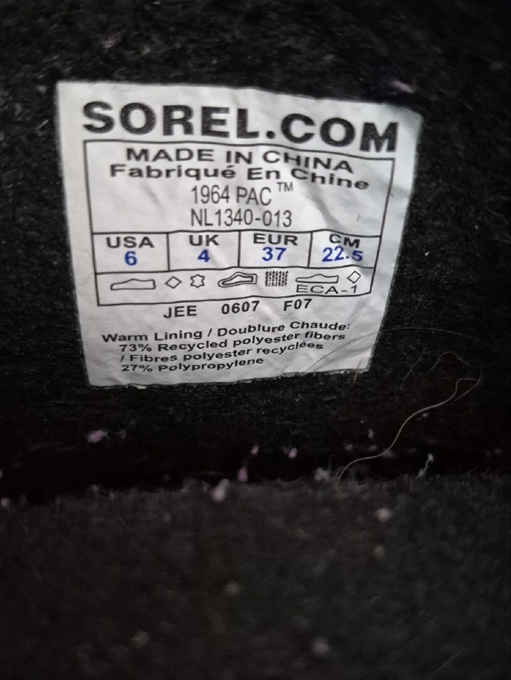 Sorel PAC 1964 Women’s 6 Classic Houndstooth Waterproof Winter Boots Heavy Duty